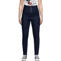 QueenKerosin Slim-fit-Jeans mit Knopfleiste