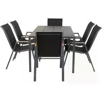 Greemotion Gartenlounge-Set Merida mit Tisch und Stapelstühlen, (7-tlg)