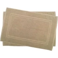 Julie Julsen Badematte 2-Badematte-Sand-50 x 40 cm, Baumwolle, Doppelrahmen
