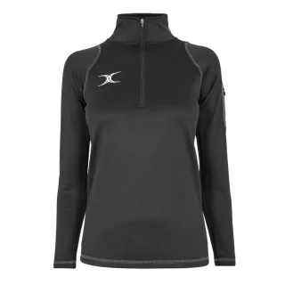 Gilbert - Sweatshirt für Damen, Reißverschluss, Raglanärmel (Schwarz)
