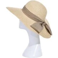 Brise Textil Sonnenhut Eleganter Damenhut mit Zierschleife – Sommer & Strand Breite Krempe für zusätzlichen Sonnenschutz