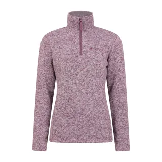 Mountain Warehouse - "Idris" Fleece-Oberteil mit halbem Reißverschluss für Damen (Burgunderrot)
