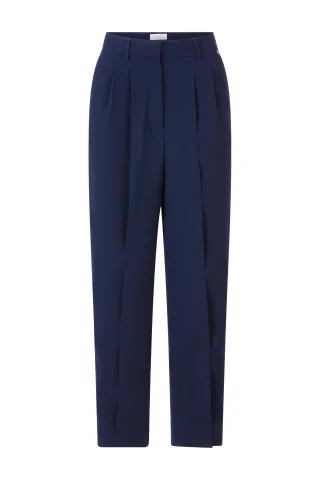 Rich & Royal - Wide Leg Pleated Pants midnight blue - Gr. - 36