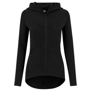 Urban Classics - Hoodie mit durchgehendem Reißverschluss für Damen - Athletisch (Schwarz)