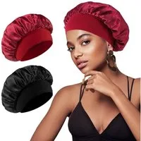 Coonoor Duschhaube 2/4 Stück Haarhaube Bonnet Verstellbarem Schlafhaube für Damen Herren