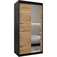 ABIKS MÖBEL Schwebetürenschrank Verona 2 Schlafzimmerschrank, mit Spiegel, Kleiderstange und Regalen