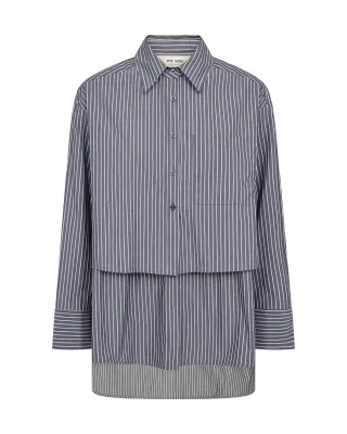 MOS MOSH - MMBarb Stripe Shirt salute navy - Gr. - S
