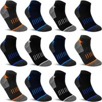 TEXEMP Sneakersocken 12 Paar Sneaker Socken Herren & Damen Mehrfarbig Baumwolle Freizeit (12-Paar) Atmungsaktiv