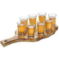 KESPER® Schnapsglas Schnapsglasträger, Kiefer - geflammt, mit 8 Gläsern, 1-tlg.