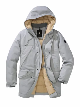 Mey & Edlich Herren Funtensee-Parka Grau 100 % Baumwolle