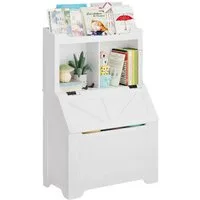 GarveeMore Kinderregal Bücherregal Kinder Spielzeugregal mit Deckel 80x40x122cm
