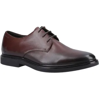 Hush Puppies Kye Leder Herren Schnürschuhe in Schokoladenfarbe