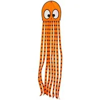 Wolkenstürmer Flug-Drache Ready to Fly Kite for Children mit Oktopus Design & Schnur, (Flugdrachen für Kinder Orange Oktopus mit 50m Drachenschnur, 1-tlg), Kinderdrachen Olli Oktopus ab 3 Jahre Orange