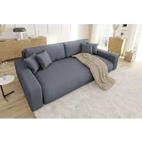 S-Style Möbel Schlafsofa Emma mit Bettkasten in Cord-Stoff