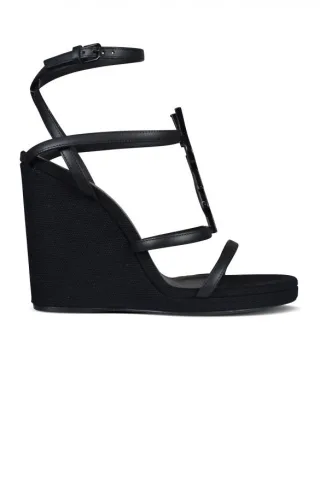Saint Laurent Cassandra Espadrilles Schwarz