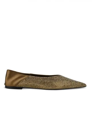 Saint Laurent Pantoletten Nour 05 Gold