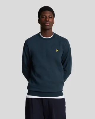 Interlock-Sweatshirt mit Rundhalsausschnitt für Herren in Marine