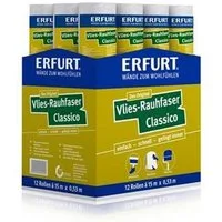 ERFURT Vliestapete Rauhfaser CLASSICO, 15 m x 0,53 m - 12 Rollen