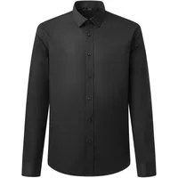 Allthemen Businesshemd aus Bambusfaser Slim Fit Herrenhemd elastisches Langarmhemd