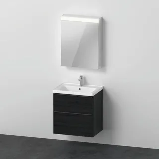Duravit D-Neo Möbelwaschtisch mit Waschtischunterbau und Spiegelschrank 650x480x2000 mm - DE0115L161 DE0115L1616