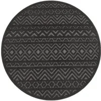 TT Home Teppich Diele, Esszimmer, Flur, Küche, Schlafzimmer, Wohnzimmer, Rund, Höhe: 14 mm, In-& Outdoor Teppich Esszimmer Wetterfest Balkon Unifarben 3D Boho Ska