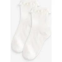 Next Kurzsocken 2er-Pack Söcken mit Rüschen und Baumwollanteil (2-Paar)