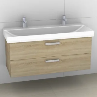 Artiqua 413 Waschtischunterschrank für Xeno 2 500550, (ehem. 127025) Castello Eiche quer NB, 413-WU2 413-WU2L-K133-7136-426