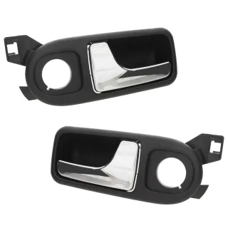 Türgriff VORNE LINKS + RECHTS Innen Chrom in SCHWARZ für VW Lupo / Seat Arosa