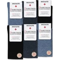 OCCULTO Basicsocken Socken Herren ohne Naht ohne Gummibund 6er Pack (Modell: Oliver) (6-Paar)