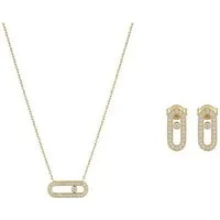 Suzan Gold Schmuckset Set 925 sterling silber damen schmuckset glieder oval halskette