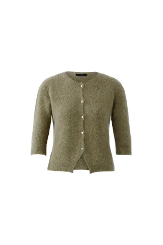 Oui - Strickjacke green garden - Gr. - 42
