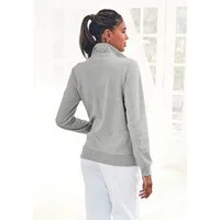 Bench. Loungewear Sweatjacke mit glänzender Logostickerei am Stehkragen, Loungewear