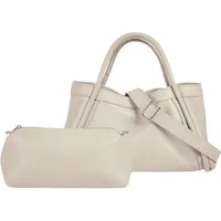 Cluty Henkeltasche 2 in 1, echt Leder, Made in Italy