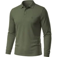 normani Langarmshirt Herren Langarm Poloshirt Lyroe Basic Polo Longsleeve Shirt für Männer