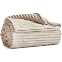 Karaca Tagesdecke Karaca Ruby Stripe Wellsoft Einzel Decke Tagesdecke Ecru