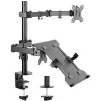 Monitorhalterung mit Laptop-Arm Flex schwarz, für Monitore von 13" - 32" (33 - 81cm)