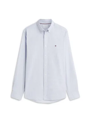 Tommy Hilfiger - Regular Fit Strukturhemd blau - Gr. - L