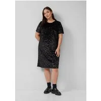 s.Oliver Minikleid Kleid Samtkleid mit Pailletten