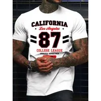 RMK T-Shirt Herren Shirt Rundhals Basic "California 87" aus Baumwolle