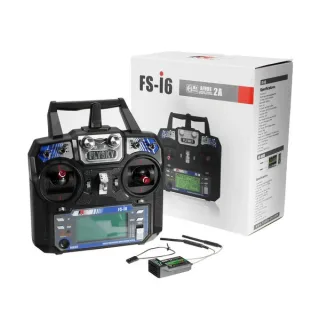 FlySky FS-i6 2.4GHz 6CH AFHDS/AFHDS 2A RC Radio Transmitter With FS-iA6B Receiver for RC FPV Drone Engineering Vehicle B