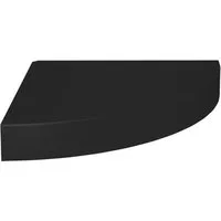 vidaXL Wandregal, Eck-Schweberegal Schwarz 25x25x3,8 cm MDF