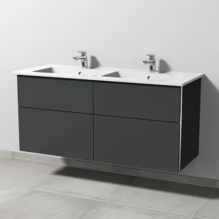 Sanipa 3way Keramik-Set Keramik-Waschtisch und Unterbau (BP328) BP3281B