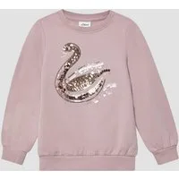 s.Oliver Sweatshirt Sweatshirt Kuscheliges Sweatshirt mit Pailletten-Artwork