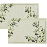 sander table + home Platzset Tischset "Olivastro" im 2er-Pack, Gobelin Motiv: Oliven