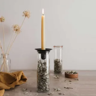Våges Kerzenhalteraufsatz Burk mit Glas groß