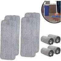 Starlyf Autoclean Mop Ersatzmatten Wischbezug (Polyester, 32x12 cm, Spar-Set, 4-tlg., 2er oder 4er Pack, Ersatzpads, Microfaser Wischmop Matten - selbstreinigendes Wischsystem)