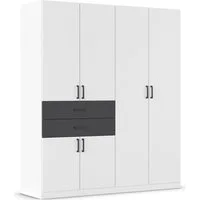 rauch Drehtürenschrank Kleiderschrank Schrank Garderobe MAIKA mit Dekor-Front 2 Schubladen, in verschiedenen Breiten, Höhen, Farben, MADE IN GERMANY
