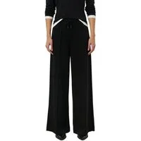 comma Stoffhose mit weitem Bein und Kordelzug