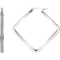 Adelia´s Paar Creolen Ohrringe – Creole aus Edelstahl mit Strass Steinchen, Perfekt als Geschenk für besondere Menschen