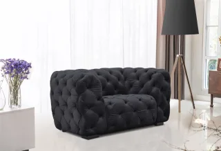 Sessel Designersessel NATALIE in Stoff Riviera Anthrazit